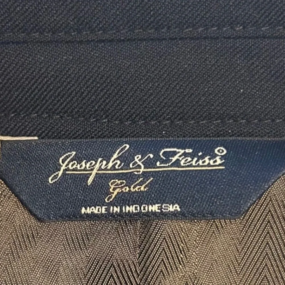 Joseph & Feiss Mens Blazer 42R Navy Blue 100%‎ Wool Gold Collection Sport Coat